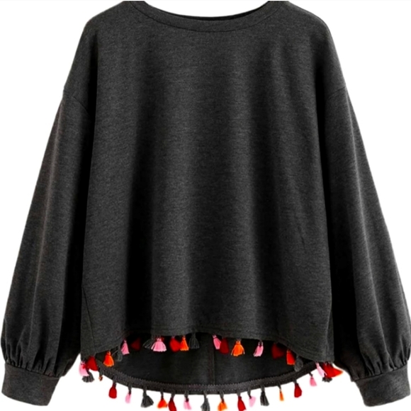 NWOT Tassled Blouse - Picture 6 of 6